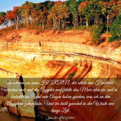 Picture 03 - Josua 24:7 LUTH1912 - da schrieen sie zum HERRN; der setzte eine - Bible Verse Picture