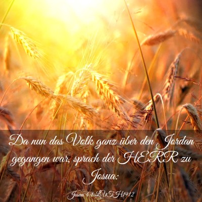 Picture 03 - Josua 4:1 LUTH1912 - Da nun das Volk ganz über den Jordan gegangen - Bible Verse Picture