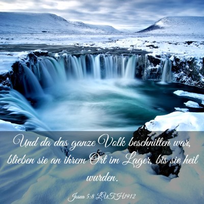 Picture 03 - Josua 5:8 LUTH1912 - Und da das ganze Volk beschnitten war, blieben - Bible Verse Picture