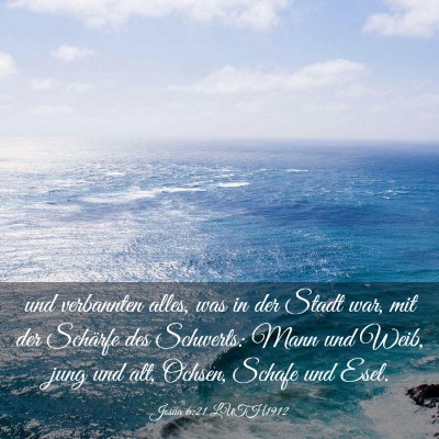 Picture 03 - Josua 6:21 LUTH1912 - und verbannten alles, was in der Stadt war, mit - Bible Verse Picture