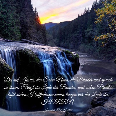 Picture 03 - Josua 6:6 LUTH1912 - Da rief Josua, der Sohn Nuns, die Priester und - Bible Verse Picture