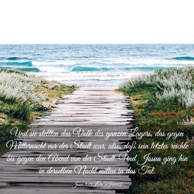 Picture 03 - Josua 8:13 LUTH1912 - Und sie stellten das Volk des ganzen Lagers, das - Bible Verse Picture