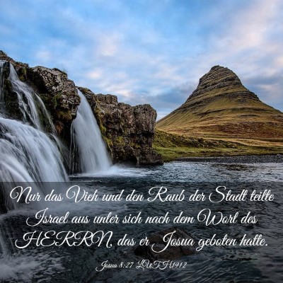 Picture 03 - Josua 8:27 LUTH1912 - Nur das Vieh und den Raub der Stadt teilte Israel - Bible Verse Picture