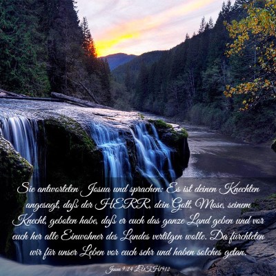 Picture 03 - Josua 9:24 LUTH1912 - Sie antworteten Josua und sprachen: Es ist deinen - Bible Verse Picture