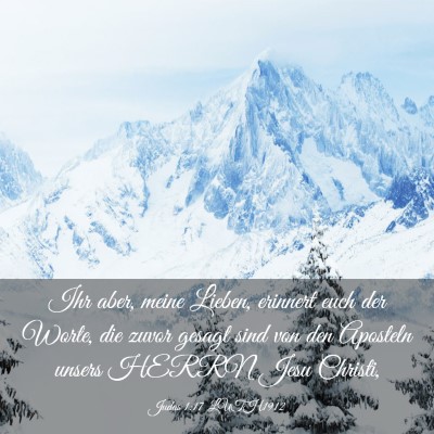 Picture 03 - Judas 1:17 LUTH1912 - Ihr aber, meine Lieben, erinnert euch der Worte, - Bible Verse Picture