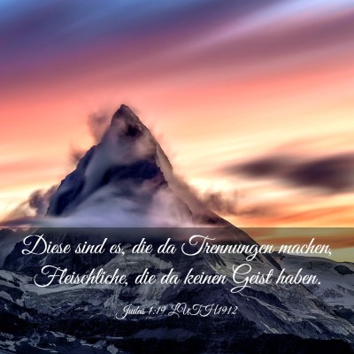 Picture 03 - Judas 1:19 LUTH1912 - Diese sind es, die da Trennungen machen, - Bible Verse Picture