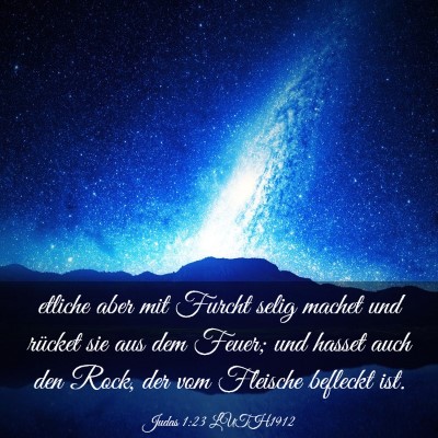Picture 03 - Judas 1:23 LUTH1912 - etliche aber mit Furcht selig machet und rücket - Bible Verse Picture