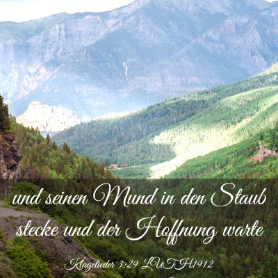Picture 03 - Klagelieder 3:29 LUTH1912 - und seinen Mund in den Staub stecke und der - Bible Verse Picture