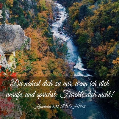 Picture 03 - Klagelieder 3:57 LUTH1912 - Du nahest dich zu mir, wenn ich dich anrufe, und - Bible Verse Picture