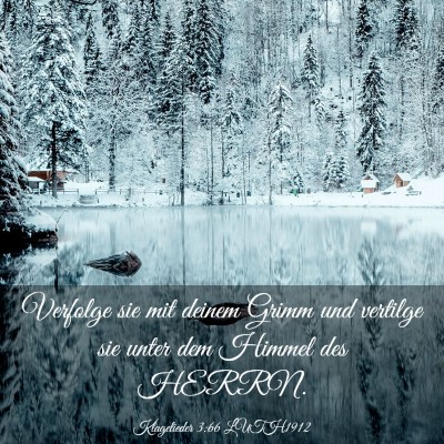 Picture 03 - Klagelieder 3:66 LUTH1912 - Verfolge sie mit deinem Grimm und vertilge sie - Bible Verse Picture