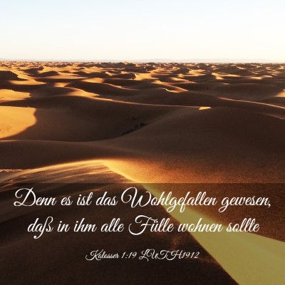 Picture 03 - Kolosser 1:19 LUTH1912 - Denn es ist das Wohlgefallen gewesen, daß in ihm - Bible Verse Picture