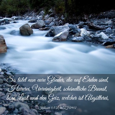 Picture 03 - Kolosser 3:5 LUTH1912 - So tötet nun eure Glieder, die auf Erden sind, - Bible Verse Picture