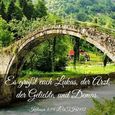 Picture 03 - Kolosser 4:14 LUTH1912 - Es grüßt euch Lukas, der Arzt, der Geliebte, - Bible Verse Picture