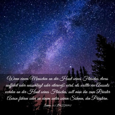Picture 03 - Levitikus 13:2 LUTH1912 - Wenn einem Menschen an der Haut seines Fleisches - Bible Verse Picture