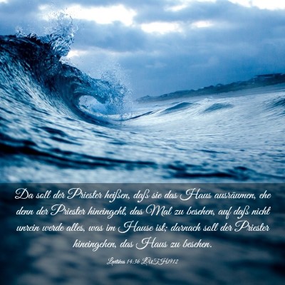 Picture 03 - Levitikus 14:36 LUTH1912 - Da soll der Priester heißen, daß sie das Haus - Bible Verse Picture