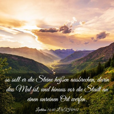 Picture 03 - Levitikus 14:40 LUTH1912 - so soll er die Steine heißen ausbrechen, darin - Bible Verse Picture