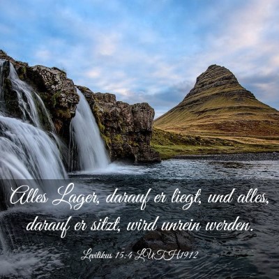 Picture 03 - Levitikus 15:4 LUTH1912 - Alles Lager, darauf er liegt, und alles, darauf - Bible Verse Picture