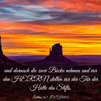 Picture 03 - Levitikus 16:7 LUTH1912 - und darnach die zwei Böcke nehmen und vor den - Bible Verse Picture