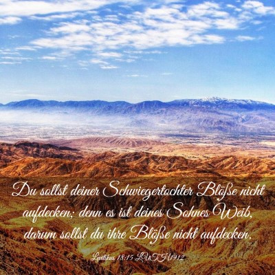 Picture 03 - Levitikus 18:15 LUTH1912 - Du sollst deiner Schwiegertochter Blöße nicht - Bible Verse Picture