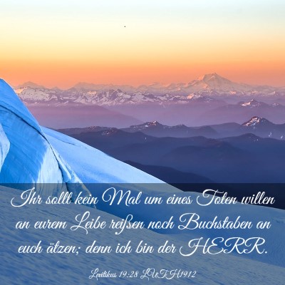 Picture 03 - Levitikus 19:28 LUTH1912 - Ihr sollt kein Mal um eines Toten willen an eurem - Bible Verse Picture