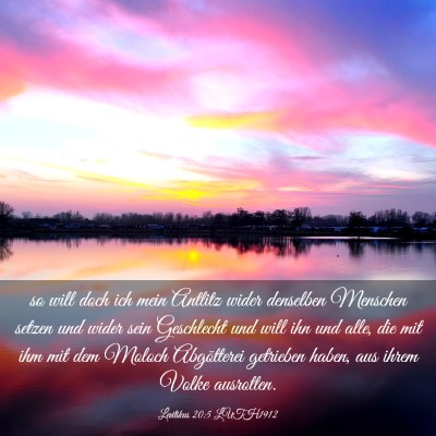 Picture 03 - Levitikus 20:5 LUTH1912 - so will doch ich mein Antlitz wider denselben - Bible Verse Picture