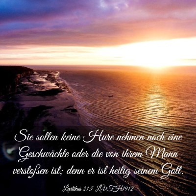 Picture 03 - Levitikus 21:7 LUTH1912 - Sie sollen keine Hure nehmen noch eine - Bible Verse Picture
