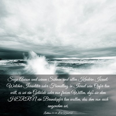 Picture 03 - Levitikus 22:18 LUTH1912 - Sage Aaron und seinen Söhnen und allen Kindern - Bible Verse Picture