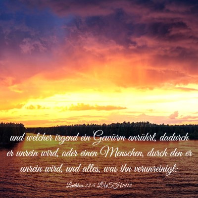 Picture 03 - Levitikus 22:5 LUTH1912 - und welcher irgend ein Gewürm anrührt, dadurch - Bible Verse Picture