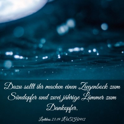 Picture 03 - Levitikus 23:19 LUTH1912 - Dazu sollt ihr machen einen Ziegenbock zum - Bible Verse Picture