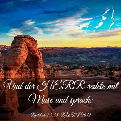 Picture 03 - Levitikus 23:33 LUTH1912 - Und der HERR redete mit Mose und - Bible Verse Picture