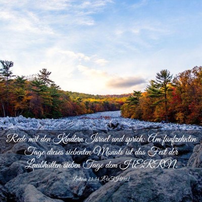 Picture 03 - Levitikus 23:34 LUTH1912 - Rede mit den Kindern Israel und sprich: Am - Bible Verse Picture