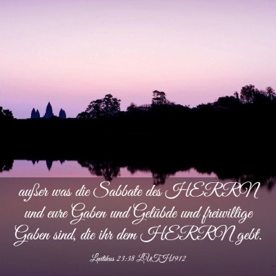 Picture 03 - Levitikus 23:38 LUTH1912 - außer was die Sabbate des HERRN und eure Gaben - Bible Verse Picture