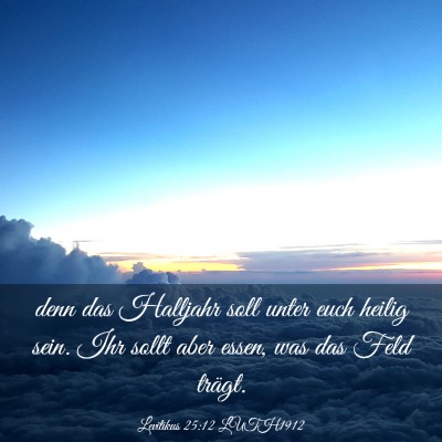 Picture 03 - Levitikus 25:12 LUTH1912 - denn das Halljahr soll unter euch heilig sein. - Bible Verse Picture