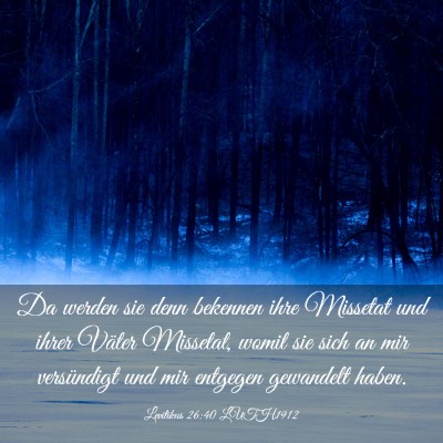Picture 03 - Levitikus 26:40 LUTH1912 - Da werden sie denn bekennen ihre Missetat und - Bible Verse Picture