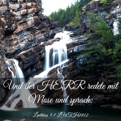 Picture 03 - Levitikus 4:1 LUTH1912 - Und der HERR redete mit Mose und - Bible Verse Picture