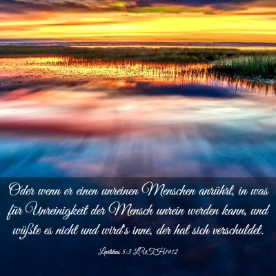 Picture 03 - Levitikus 5:3 LUTH1912 - Oder wenn er einen unreinen Menschen anrührt, in - Bible Verse Picture