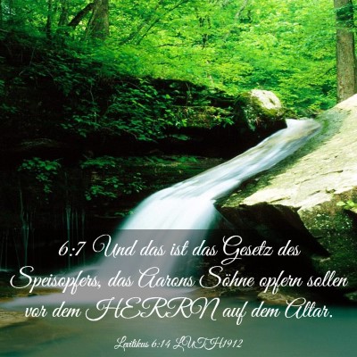 Picture 03 - Levitikus 6:14 LUTH1912 - 6:7 Und das ist das Gesetz des Speisopfers, das - Bible Verse Picture