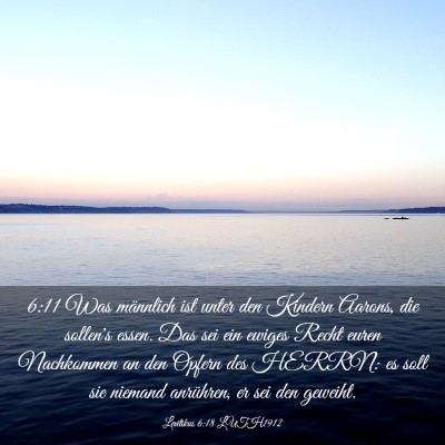 Picture 03 - Levitikus 6:18 LUTH1912 - 6:11 Was männlich ist unter den Kindern Aarons, - Bible Verse Picture