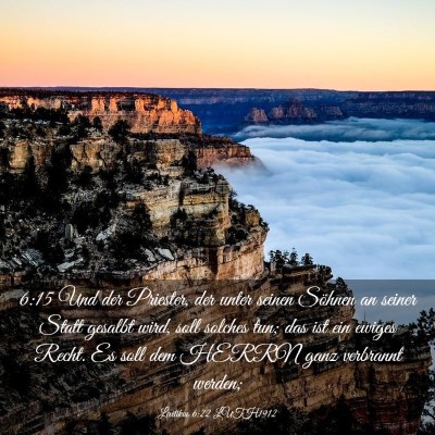 Picture 03 - Levitikus 6:22 LUTH1912 - 6:15 Und der Priester, der unter seinen Söhnen - Bible Verse Picture