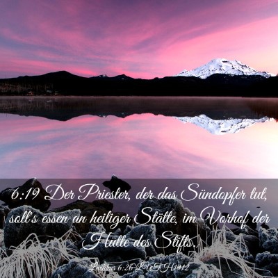 Picture 03 - Levitikus 6:26 LUTH1912 - 6:19 Der Priester, der das Sündopfer tut, soll's - Bible Verse Picture