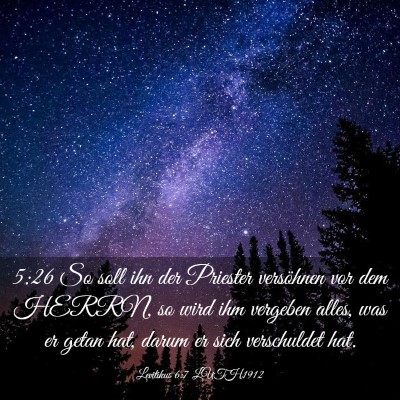 Picture 03 - Levitikus 6:7 LUTH1912 - 5:26 So soll ihn der Priester versöhnen vor dem - Bible Verse Picture