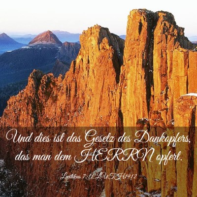 Picture 03 - Levitikus 7:11 LUTH1912 - Und dies ist das Gesetz des Dankopfers, das man - Bible Verse Picture