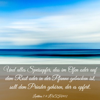 Picture 03 - Levitikus 7:9 LUTH1912 - Und alles Speisopfer, das im Ofen oder auf dem - Bible Verse Picture
