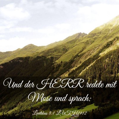 Picture 03 - Levitikus 8:1 LUTH1912 - Und der HERR redete mit Mose und - Bible Verse Picture