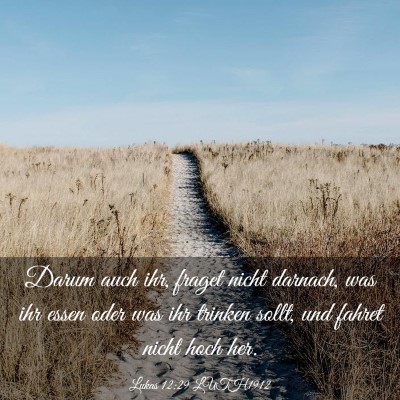Picture 03 - Lukas 12:29 LUTH1912 - Darum auch ihr, fraget nicht darnach, was ihr - Bible Verse Picture