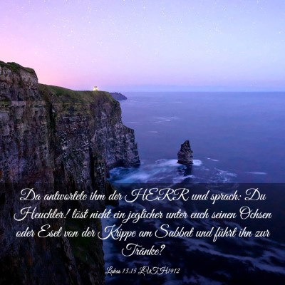 Picture 03 - Lukas 13:15 LUTH1912 - Da antwortete ihm der HERR und sprach: Du - Bible Verse Picture
