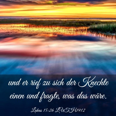 Picture 03 - Lukas 15:26 LUTH1912 - und er rief zu sich der Knechte einen und fragte, - Bible Verse Picture