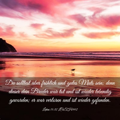 Picture 03 - Lukas 15:32 LUTH1912 - Du solltest aber fröhlich und gutes Muts sein; - Bible Verse Picture