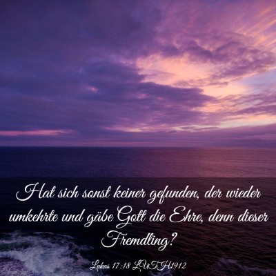Picture 03 - Lukas 17:18 LUTH1912 - Hat sich sonst keiner gefunden, der wieder - Bible Verse Picture