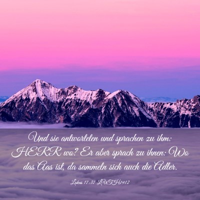 Picture 03 - Lukas 17:37 LUTH1912 - Und sie antworteten und sprachen zu ihm: HERR wo? - Bible Verse Picture